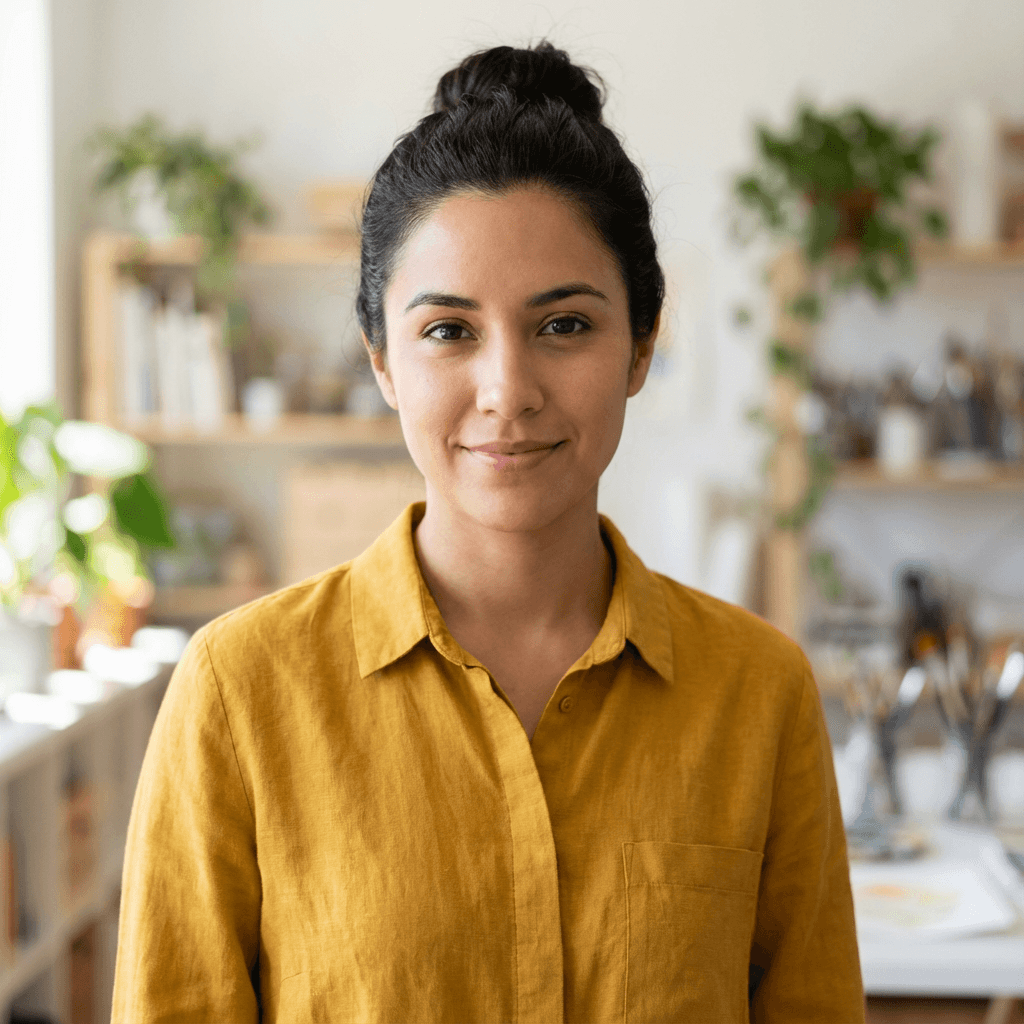 Female event director in late 30s organizing event materials