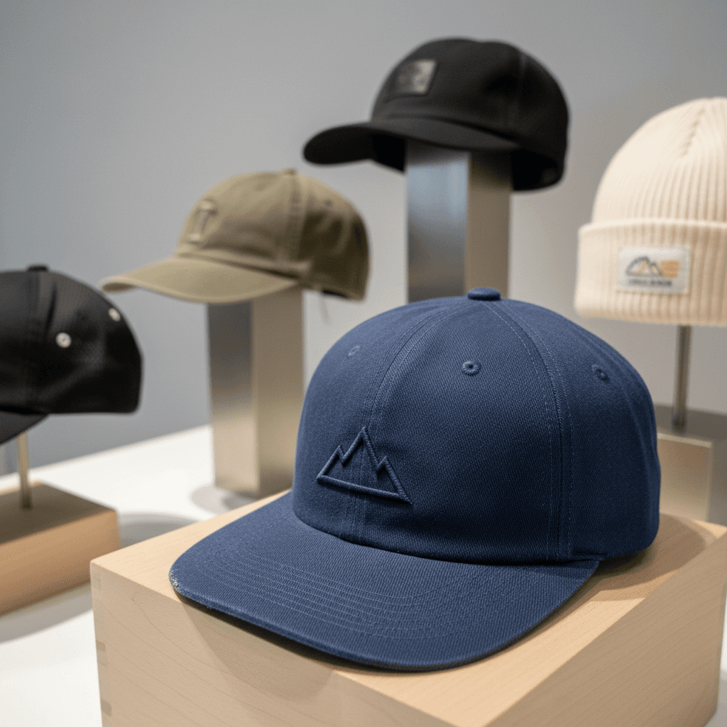 Promotional hats and caps with embroidered logos